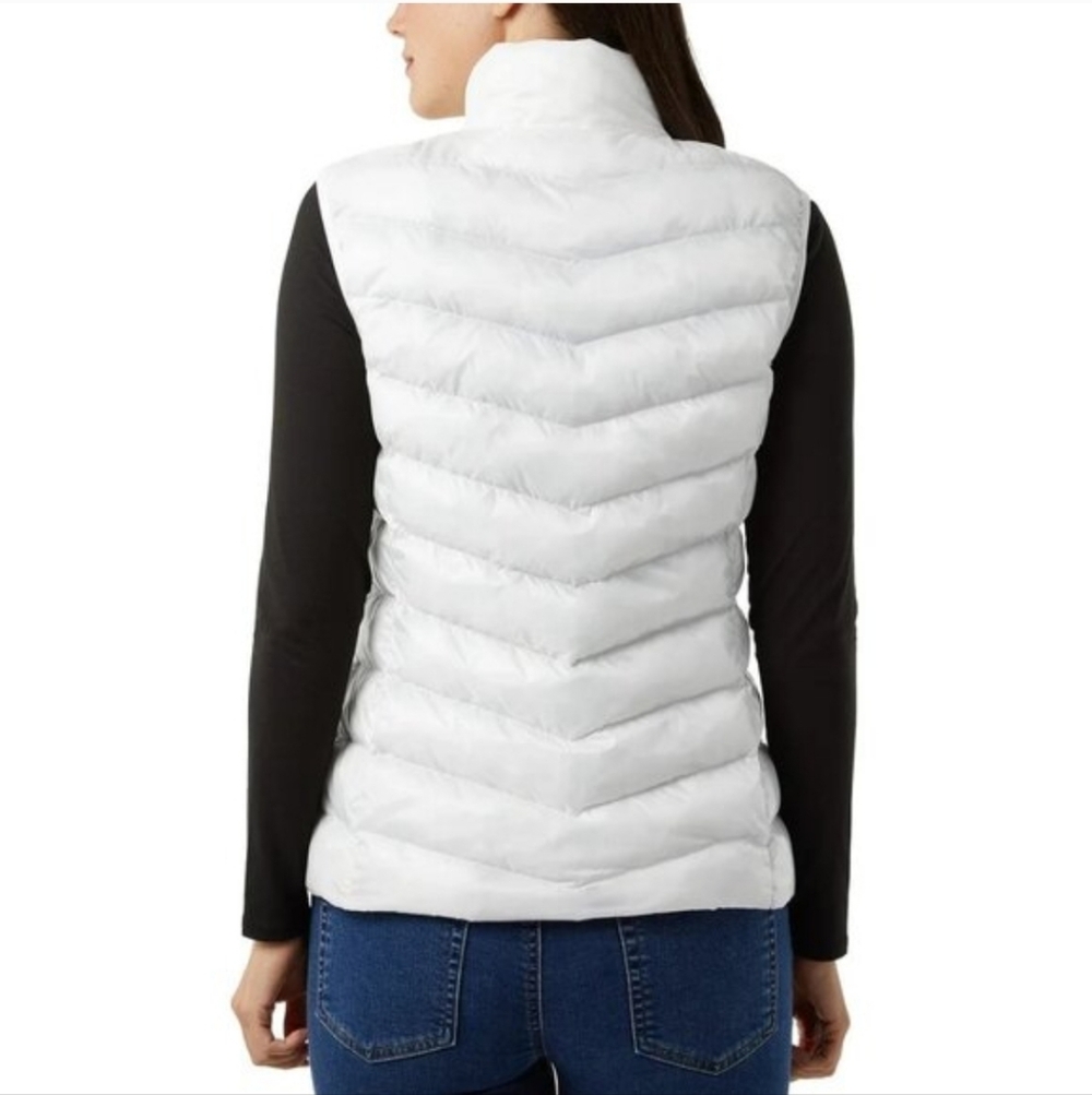 32 Degrees Women's White Puffer Vest - Picture 2 of 4